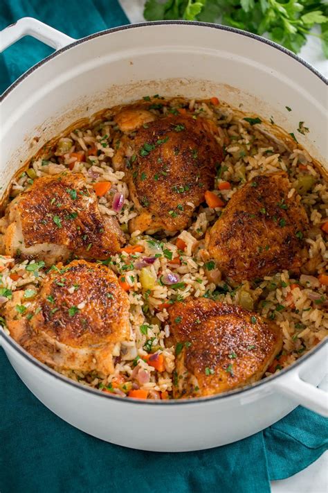 One Pot Chicken And Rice A Flavorful Recipe Including Tender Pan