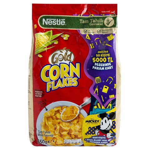 Nestle Gold Corn Flakes Tam Tahıl Mısır Gevreği 650G Macroonline