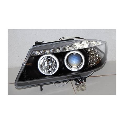 Faros Delanteros Luz De Dia Bmw E Black Intermitente Led