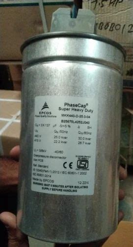 25 Kvar 440 Vac Power Capacitor Epcos Make Super Heavy Duty At 4870