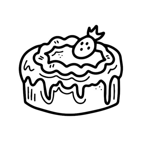 Premium Vector Doodle Cake Vector Illustration