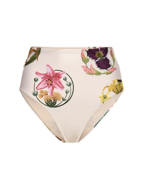 AGUA BY AGUA BENDITA Magenta Marina Printed Bikini Bottoms Agua By Agua