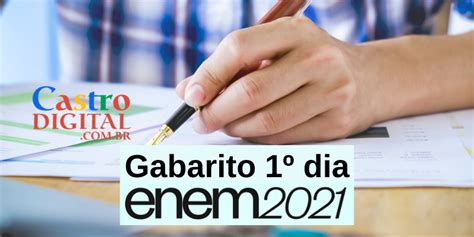 Gabarito Do 1º Dia De Prova Do Enem 2021 Com Correção Comentada E Tema