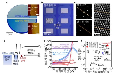 2차원 물질 P형 반도체 소자 제작 성공 E4ds News