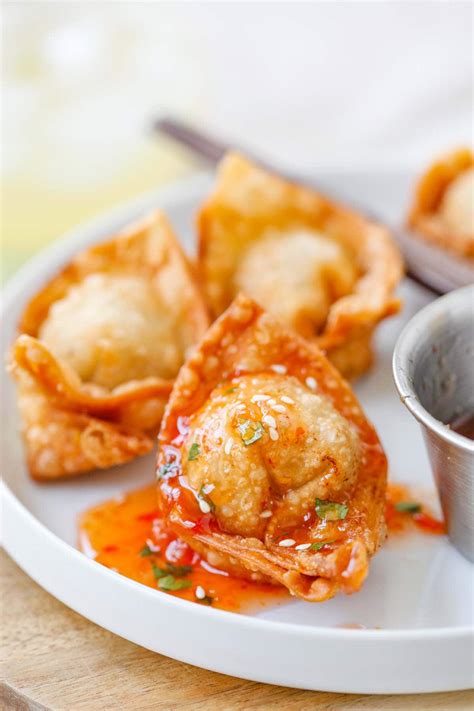 Fried Wonton Best Homemade Wontons Recipe Rasa Malaysia