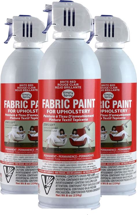 Upholstery Spray Fabric Paint 8oz Brite Red Arts Crafts And Sewing