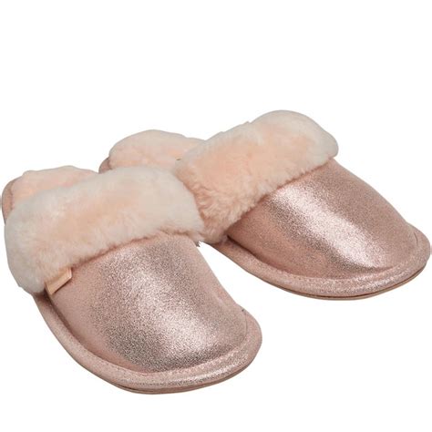 Buy Bedroom Athletics Womens Bonnie Glitter Sheepskin Mule Slippers