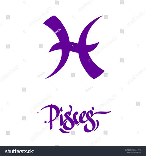 Pisces Constellation Schematic Representation Signs Zodiac Stock Vector Royalty Free