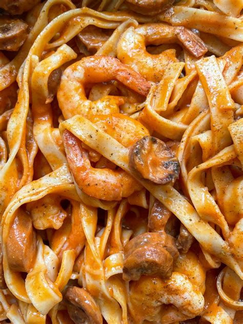 Shrimp And Sausage Pasta Creamy Cajun Sauce