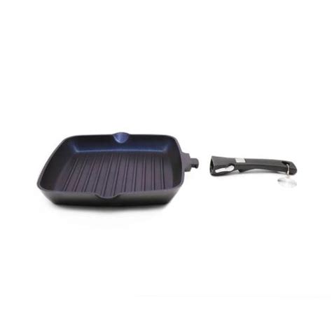 Grill Noir Amovible 28cm Diamant Bleu Laguiole Cuisson