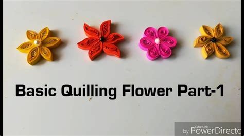 How to make quilled Flowers | Quilling flowers using basic shapes | 4 ...