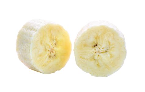 Banana Slices Isolated On A White Background Object, Cut, Piece, Yellow PNG Transparent Image ...