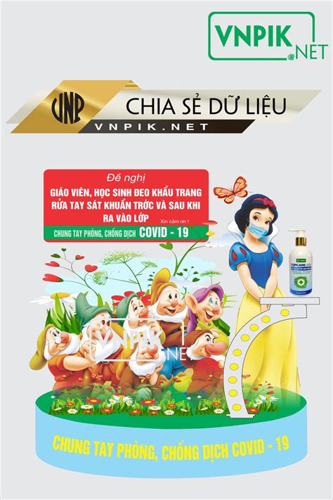 Mẫu chibi nàng bạch tuyết và 7 chú lùn VNPIK NET