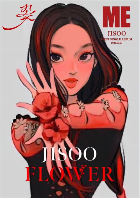 ME KIM JISOO SOLO ANIMATION POSTER Ver Jisoo Me Flower Poster