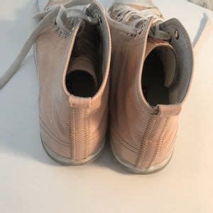 Prada Shoes Prada Nude Patent Leather High Top Sneakers Poshmark
