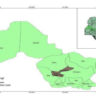 Nigeria Showing Kwara State Inserts Map Of Ilorin LGAs Source Kwara