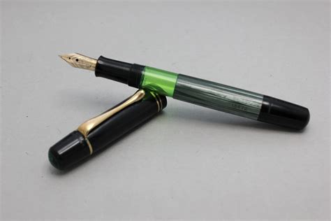 Pelikan N Green Black Piston Filler Fountain Pen Medium