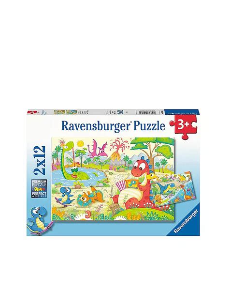 RAVENSBURGER Kinderpuzzle Lieblingsdinos 2x12 Teile Keine Farbe