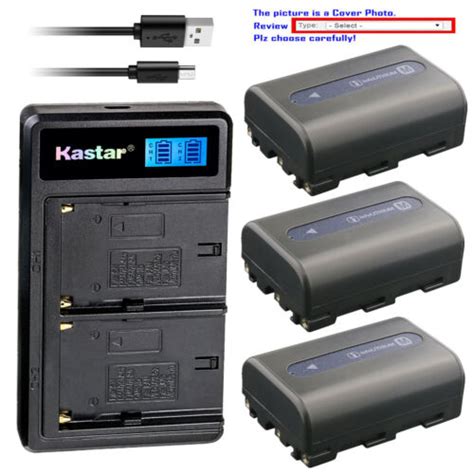 Kastar Battery Lcd Dual Charger For Np Fm Np Fm H Sony Dcr Trv