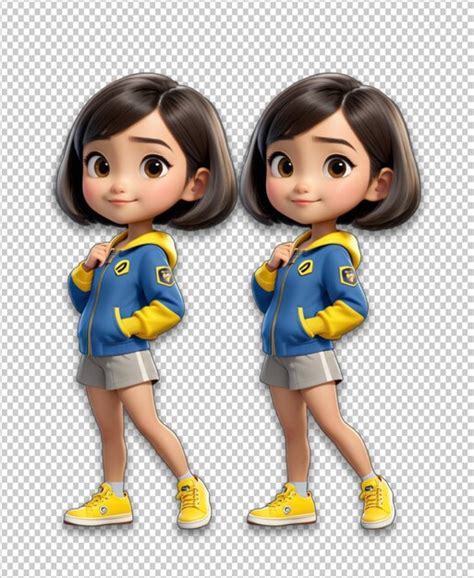 Premium Psd Asian Girl Disney Pixar Style