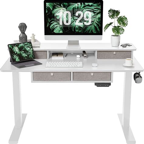 Fezibo Office Electric Standing Desk X In With Drawers Stand Up