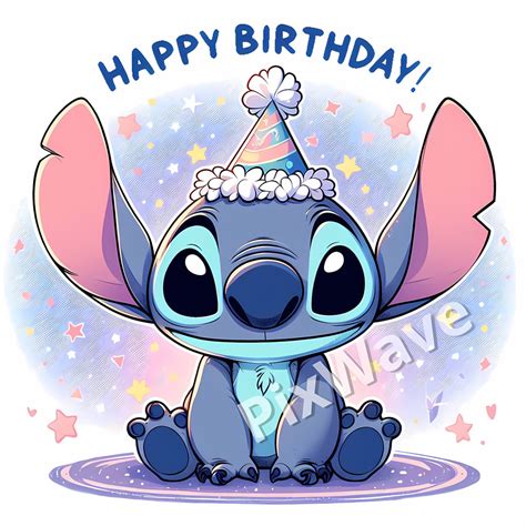 Happy Birthday Stitch PNG Birthday Stitch SVG Birthday Lilo And