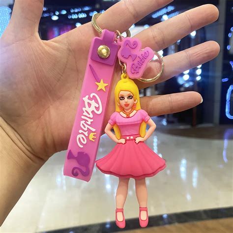Hot Pink Barbie Zero Wallet Keychain Cute Barbie Pendant Barbie Series