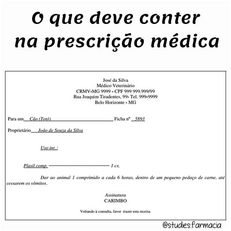 A Prescrição Médica Mais Conhecida Como Receita Médica Contém A