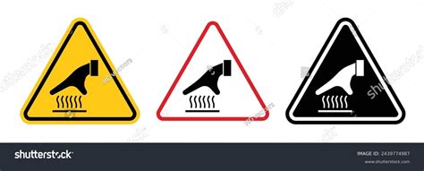 Caution Heated Surfaces Hot Surface Warning Stock Vector Royalty Free Shutterstock