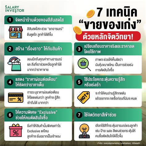 7 เทคนิค “ขายของเก่ง” ด้วยหลักจิตวิทยา Salary Investor