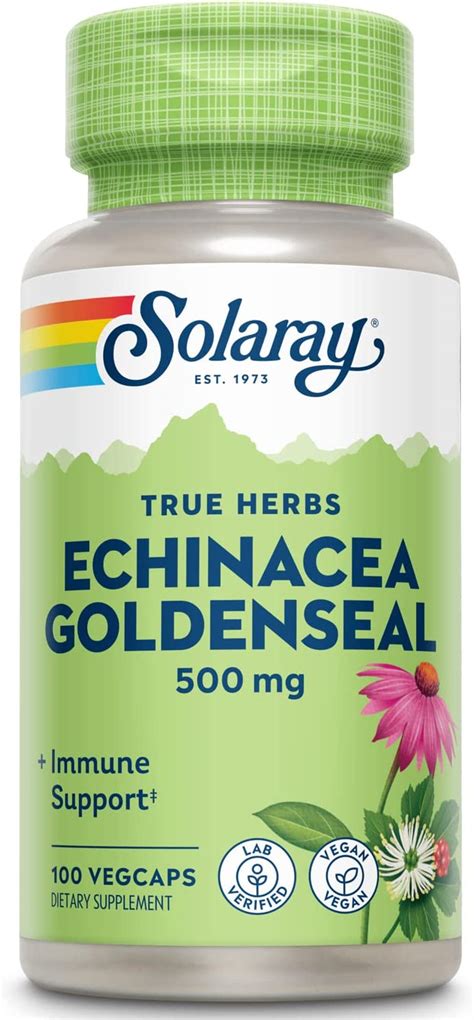 Amazon Solaray Echinacea Root Goldenseal Root 500mg Healthy