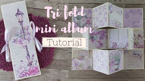 Trifold Mini Album Tutorial Marina Manioti Youtube