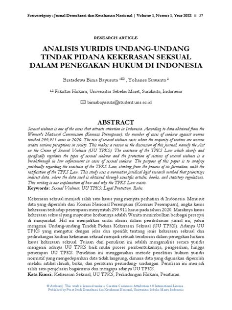 37 43edit Analisis Yuridis Undang Undang Tindak Pidana Kekerasan