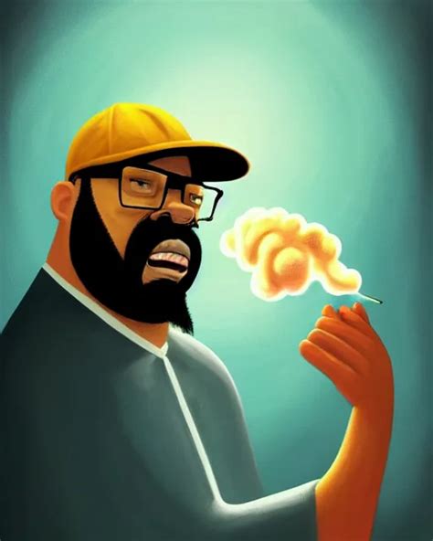 Painting Portrait Of Big Smoke Evaporating As Smoke Stable Diffusion