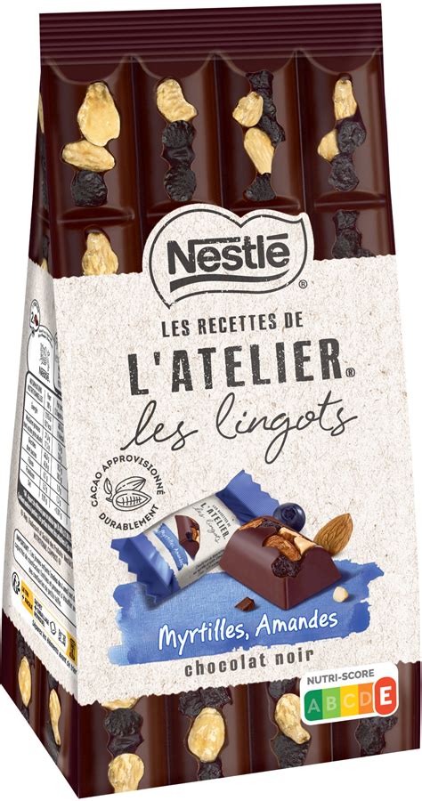 LES RECETTES DE L ATELIER Noir Myrtilles Amandes 152 6g Nestlé 152 6 g