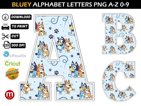 Bluey Anniversaire Bundle Bluey Alphabet Police Bluey Coupe Etsy France