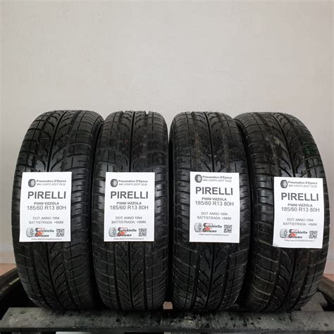 185 60 R13 80H Pirelli P5000 Vizzola 100 8mm Gomme Estive DOT OLD