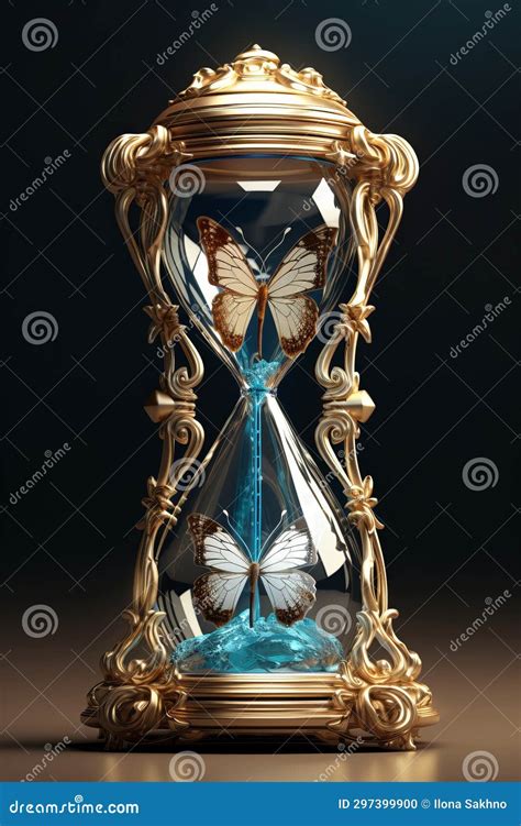 An Hourglass With A Light Bulb And A Coin Is A Metaphor Ideas And