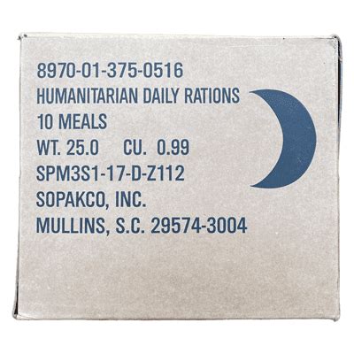 USGI Humanitarian Daily Ration Meal - Devil Dog Depot