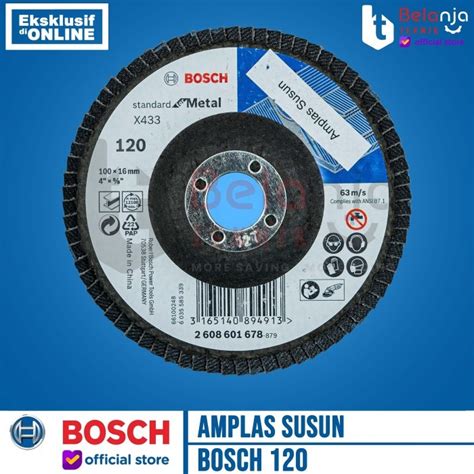 Jual Bosch Flap Disc Metal Mata Batu Gerinda Amplas Susun Inch Grit