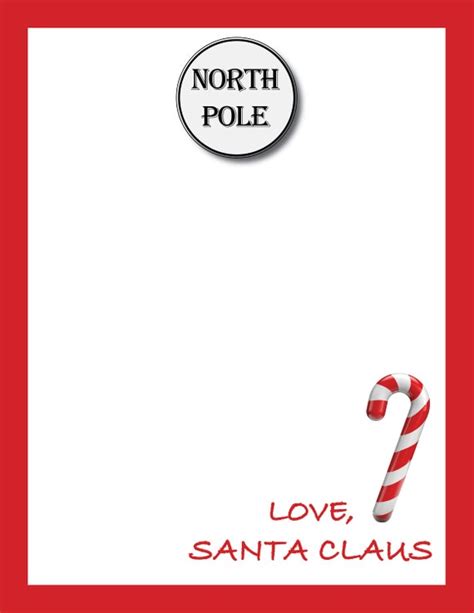 Printable North Pole Santa Letterhead Etsy