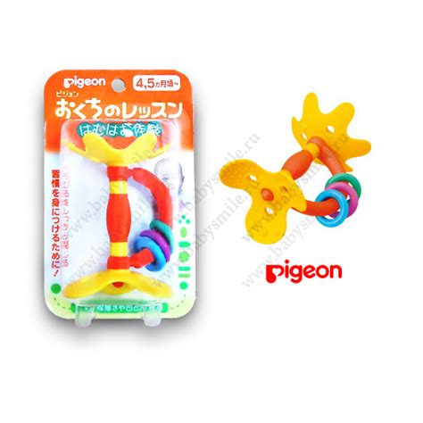 Прорезыватель-погремушка Pigeon Обучающий прорезыватель от 4-5 месяцев ...