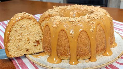 Receita de Bolo de Paçoca super saboroso fácil e feito no liquidificador