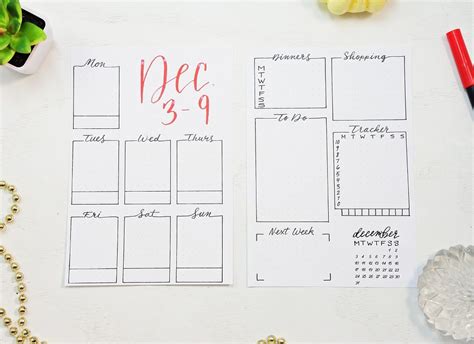 Printable December Bullet Journal Setup Sheena Of The Journal