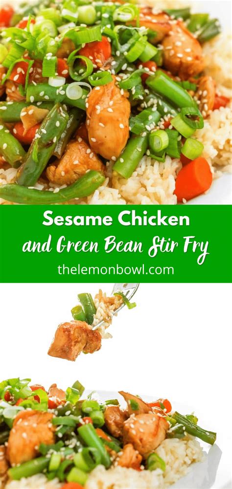 Sesame Chicken and Green Bean Stir Fry - The Lemon Bowl®