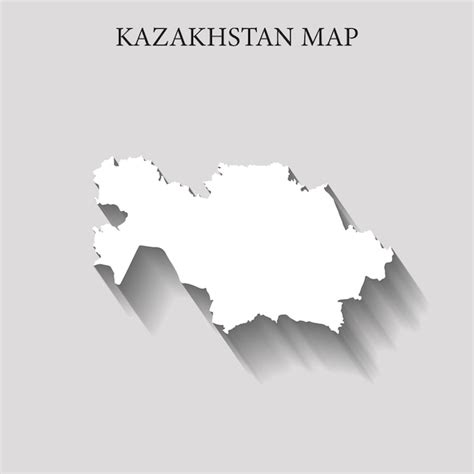 Premium Vector Simple And Minimalist Region Map Of Kazakhstan