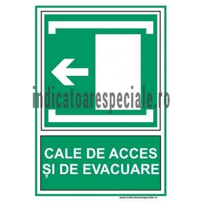 Indicator Cu Directia De Acces Sau De Evacuare In Caz De Urgenta