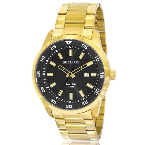 Lebrave Relógio Seculus Masculino Dourado