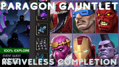 Paragon Gauntlet Completion No Revive Rewards Opening MCOC YouTube