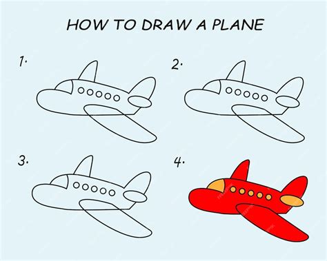 Paso a paso para dibujar un avión. tutorial de dibujo de un avión ...